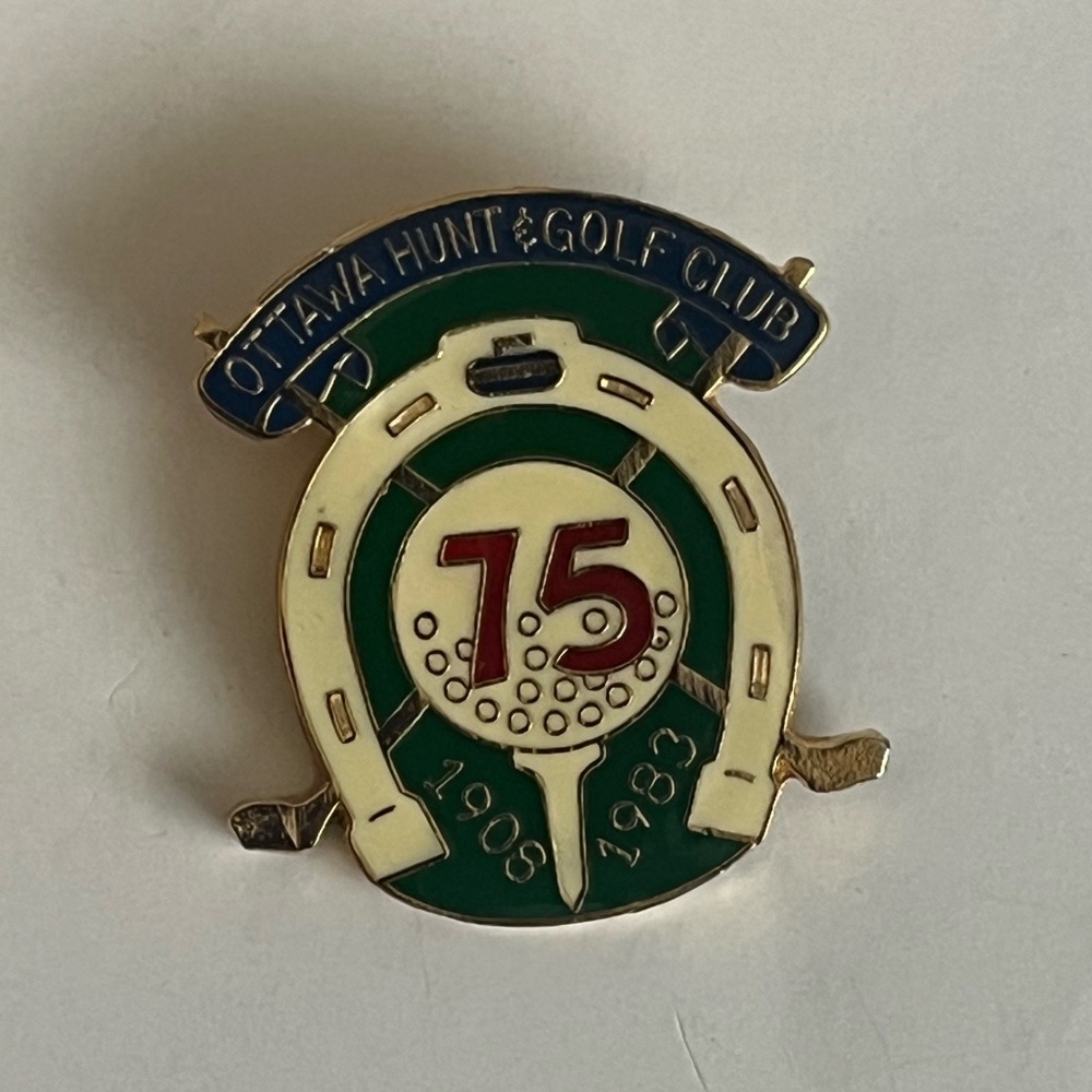 Vintage Ottawa Golf And Hunt Club Lapel Pin - 75th Anniversary RARE!